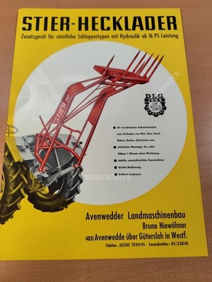 Bull Rear Loader Avenwedder Agricultural Machinery Niewöhner Gütersloh Brochure M6