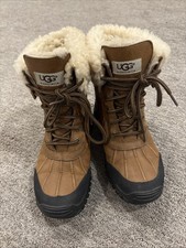 UGG Women's Adirondack Boot III Chestnut Leather Sheepskin Winter Boot Sz 6 M