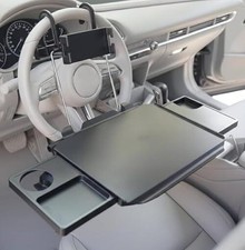 2-in-1 Car Steering Wheel Tray Car Desk for Laptop with Phone Holder