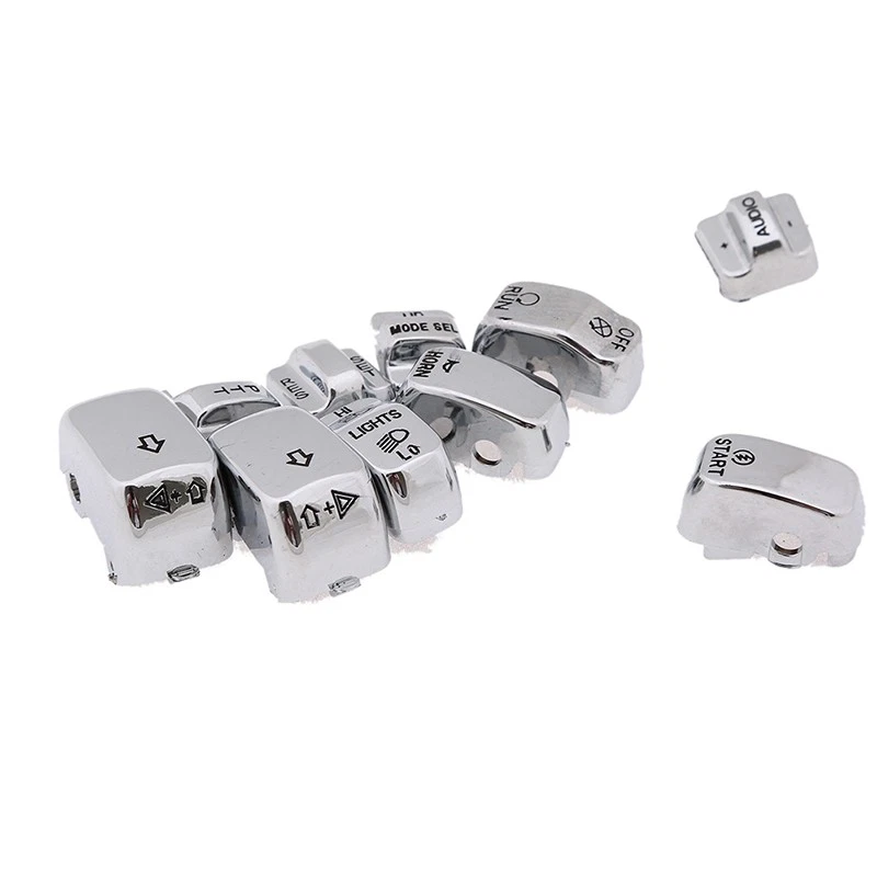 Ajuste para Harley Touring Modelo Cromo Interruptor de Control Manual Carcasa Tapa Botón Cubierta Foto 3 de 4