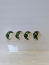 Vintage Otagiri Mary Ann Baker Wreath Ceramic Napkin Rings Made In Japan