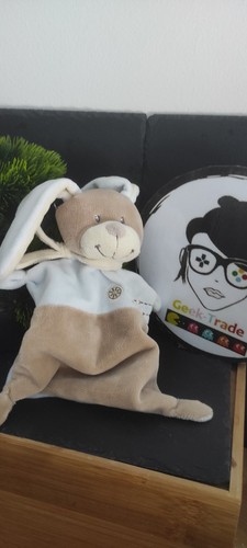 Grande Peluche Nicotoy Bastien Lapin Beige Crème Avec écharpe - Modèle Crème