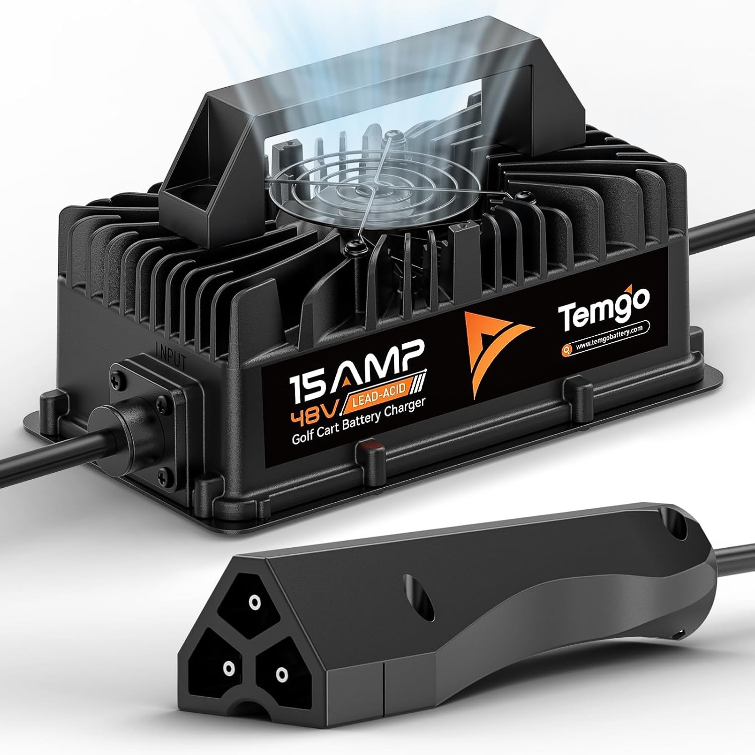 Cart Battery Charger 3 Pin Triangle Plug For Ezgo Rxv Txt