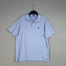 Peter Millar Polo Shirt Mens XL Blue Heather Crown Crafted Performance Golf Dad