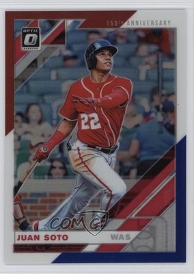 2019 Donruss Optic Red White & Blue 150th Anniversary Prizm 49/150 Juan Soto o7m
