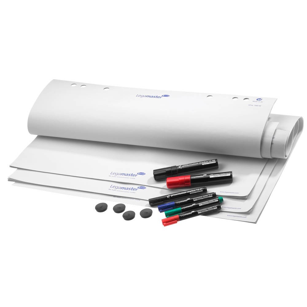 Legamaster Flipchart Zubehör-Set STARTER Kit blanko 65,0 x 98,0 cm, 20...