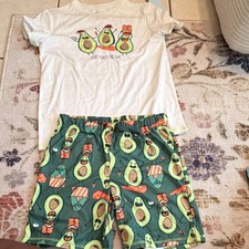 Boys 2pc Avocado Graphic Print Cotton Knit Pa...