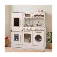 Wooden Kitchen Playset for Kids Toddler, Pretend Play Kitchen Set Toy for Gir...