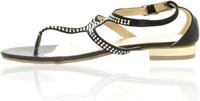 Like Style Damen Sandalen Sommerschuhe, Schwarz, EU 36