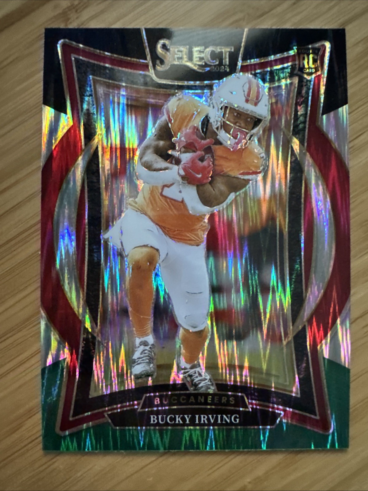 Bucky Irving 2024 Panini Select - RC Concourse Black & Green Shock Prizm #4