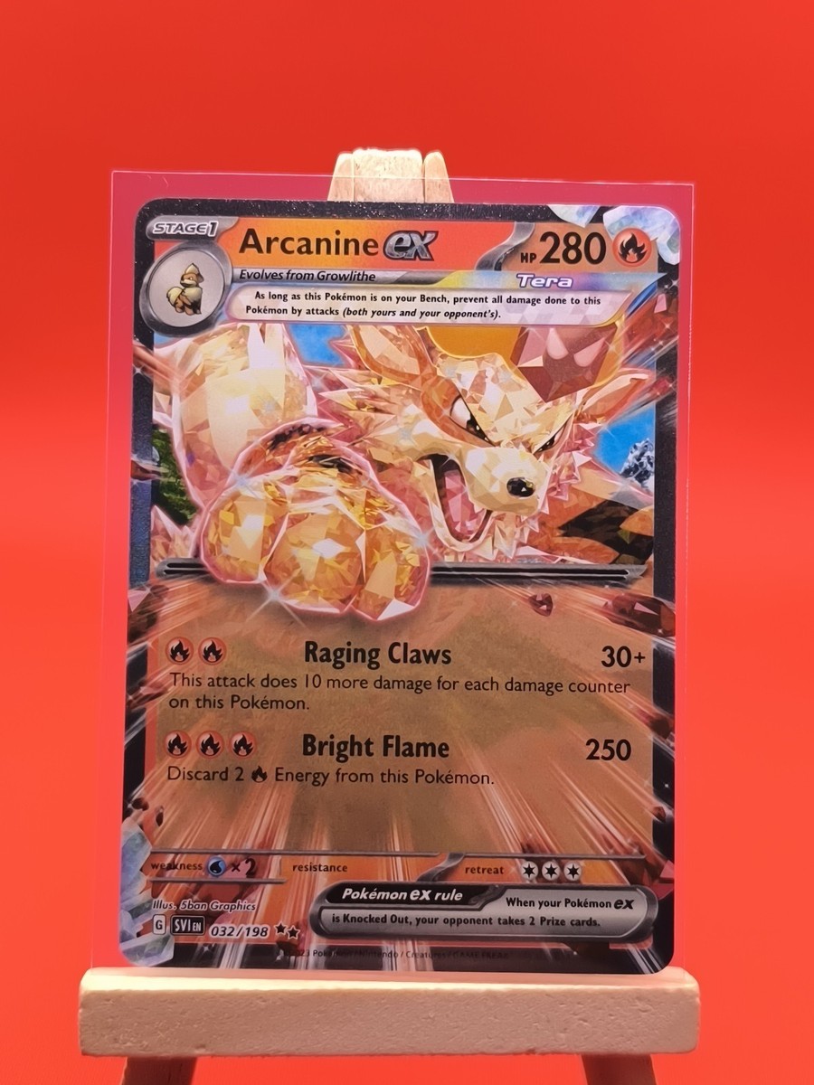 Arcanine ex 032/198 Scarlet & Violet Tera Ultra Rare Holo Pokemon