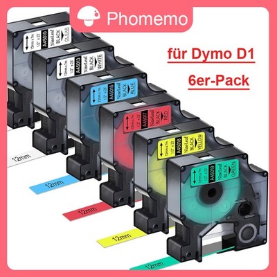 Schriftband für Dymo D1 45013 S0720530 12mm 9mm 6mm LabelManager 160 LabelPOINT