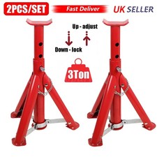 2Pcs Axle Stands Floor Jack Heavy Duty Lifting 3 Ton Capacity Stand Car Caravan