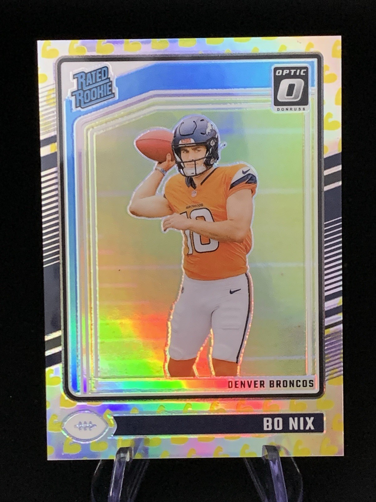 2024 Panini Donruss Optic Prizm Rated Rookie Bo Nix #209 Flex 47/149