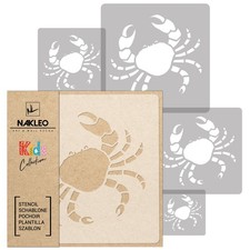KIDS Reusable Plastic Stencils 5 pcs // CRAB