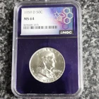 1959 D Franklin Half Dollar NGC MS64 Silver Uncirculated Denver