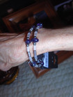 NERDY BY NATURE PRETTY PURPLE/LAVENDER/CLEAR GLASS BEAD WRAP BRACELET/EARRINGS — photo 8