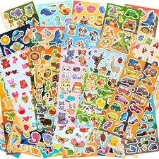 48 Sheets Stickers for Kids, Cute Variety Pack Multicolor