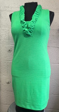 New Lilly Pulitzer Tisbury Shift Dress Spring Green Ruffles Size Medium NWT