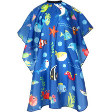 Kids Hair Cutting Cape 55"x39" Cartoon Barber Apron Adjustable Neck Salon