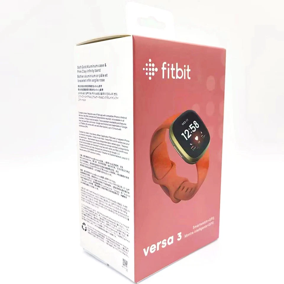Reloj inteligente Fitbit Versa 3 rastreador de salud y estado físico monitor de ritmo cardíaco Foto 4 de 4
