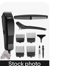 Conair MAN HC93W Simple Cut Corded Hair Clippers Home Hair Cutting Kit 10 Pieces
