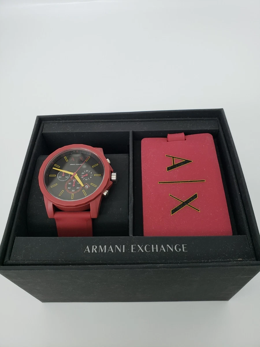 Armani exchange cheap watch red