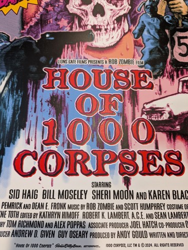 ROCKIN JELLY BEAN House Of 1000 Corpses Silkscreen Print Poster Es. Of 250 - Picture 3 of 7