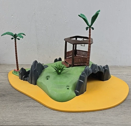 Vtg 1991 Playmobil Pirates Secret Island Playset #3799 Island Base Not Complete