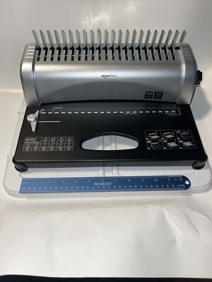 Never Used Due To Missing Handle. Amazon Basics Comb Binding Machine.