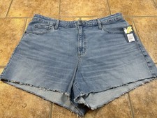 Universal Thread Womens High Rise 90's Cutoff Denim Shorts Sz 17 Blue Stretch