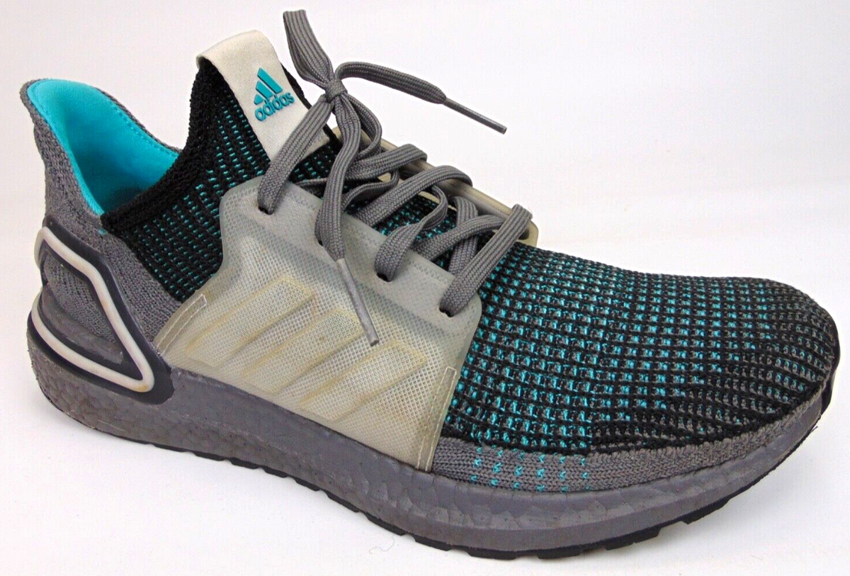 Adidas Mens Ultraboost 19 Running Shoes Sneakers Size Gray Blue Black  EF1339