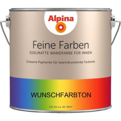 Alpina Wandfarbe Feine Farben RAL 1027 Currygelb Wunschfarbton 2,5 L