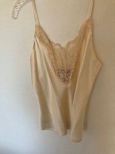RALPH LAUREN PURPLE LABEL COLLECTION VINTAGE IVORY SILK LACE CAMISOLE SIZE 8 - Picture 2 of 5
