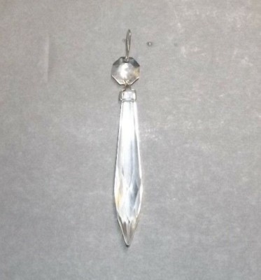 3'' CLEAR PRISM CRYSTAL U-DROP WITH 1/2'' JEWEL NICKEL PINS FOR CHANDELIER 64007J