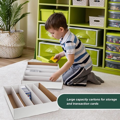 Compartmentalized White Card Storage Boxes - 12 Pcs for Trading Card Collections - Picture 6 of 9