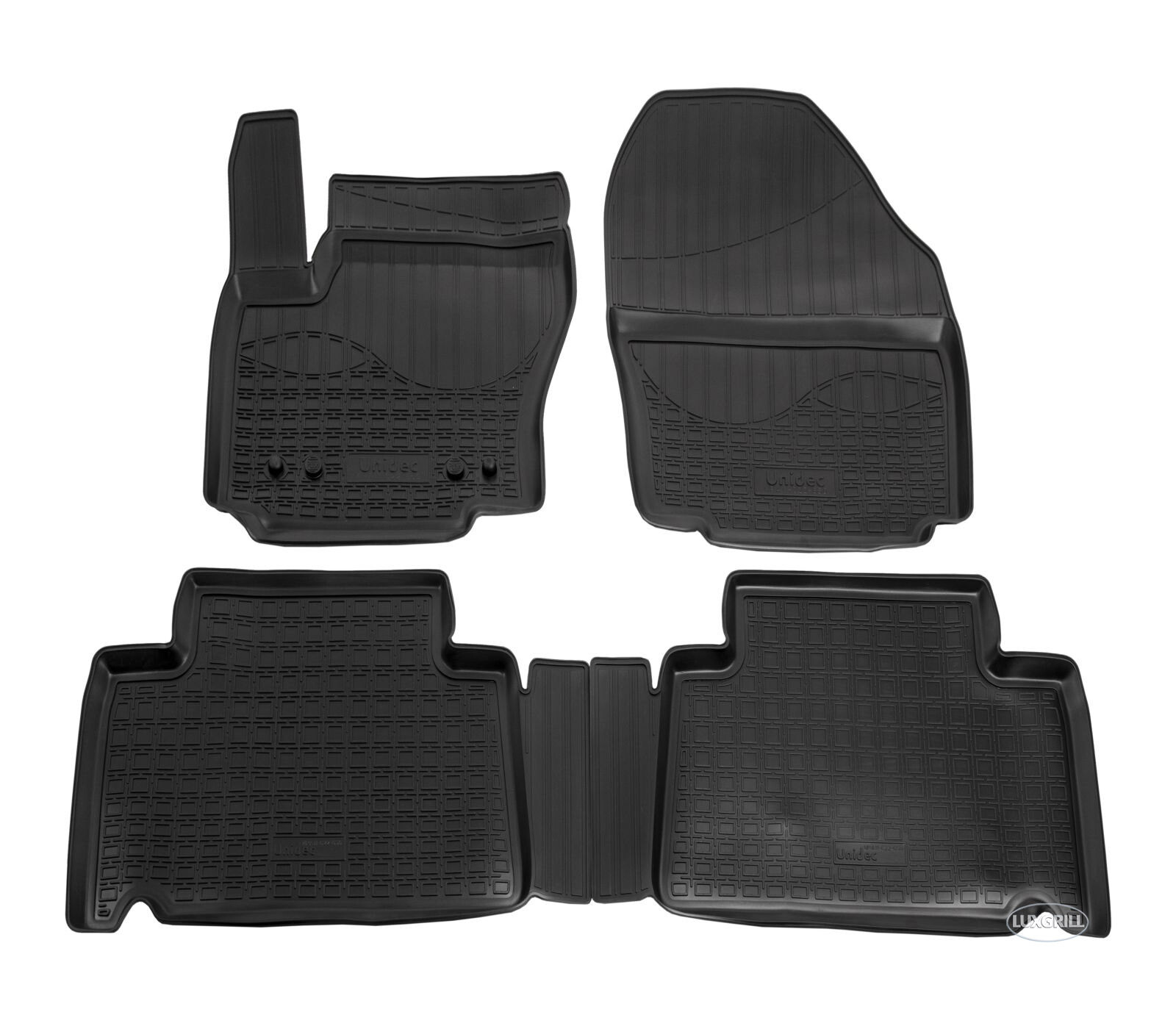 Tapis de sol caoutchouc 3D haut de gamme Ford Galaxy 2 2006-2015 noir