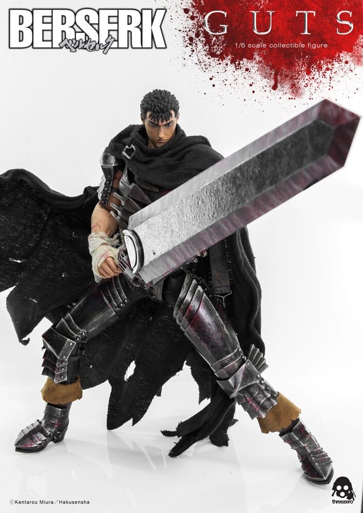 MediCos Entertainment Guts Black Swordsman Ver. Statue 26,5 cm Berserk 1/7 Scale