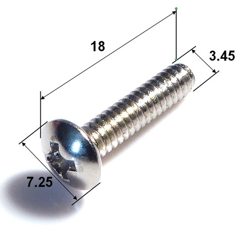 Guitar switch screws dome head in Chrome, Black or Gold packs of 2,10 or 50 - Picture 2 of 7
