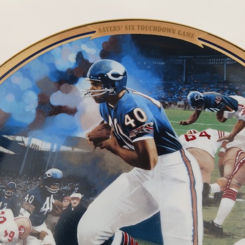 1997 Gale Sayers Bradford Exchange Collector Plate Sayers Six Touchdown Game - Imagen 6 de 20