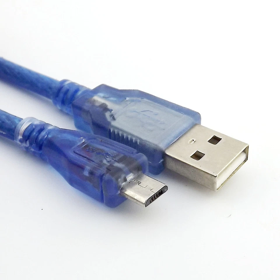 10x USB 2.0 Type A Male to USB Micro 5 Pin Male Plug Data Adapter Cable Blue 1FT - Image 3 of 4