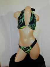 Exotic dancer stripper multicolor two piece bikini dance outfit - dancewear