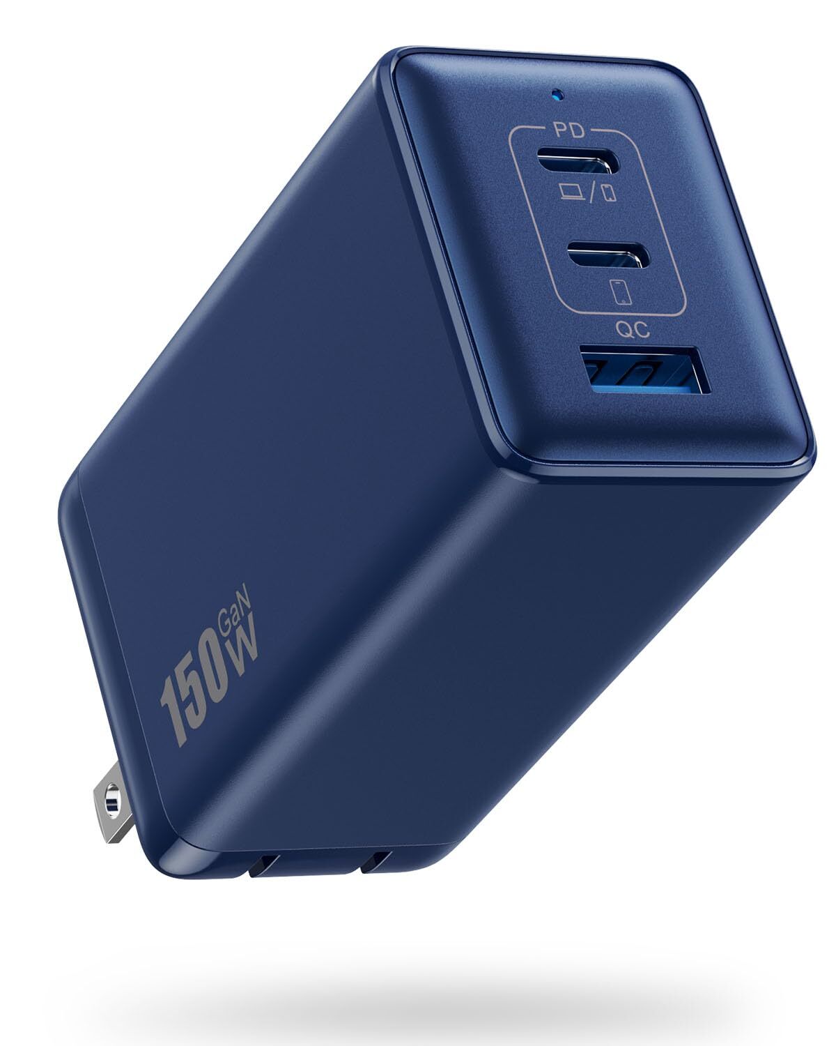 150W USB C Charger Block,GaN III Compact Foldable Wall Charger 3 Port Fast Ch...