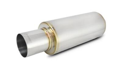 Vibrant Performance 1059 TPV Universal Muffler, 4'' Round Straight Cut Tip (3''