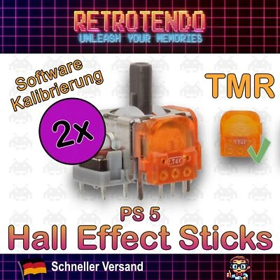 GINFULL 2x PS5 Hall Effect TMR Magnet Analog Sticks Controller Drift Fix V PlayStation 5