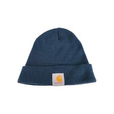 Carhartt Navy Blue Patch Beanie Watch Cap Made In USA Snow Winter Beanie Hat