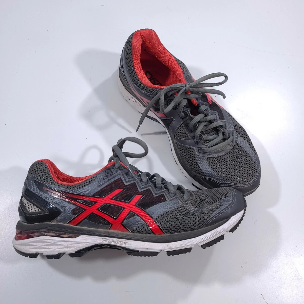 ASICS GT 2000 4 Running Shoes Training Men s Size 7.5 Black Gray Red EUC T606Q
