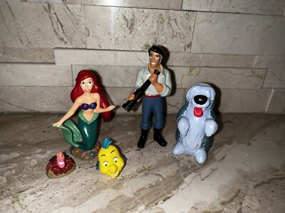 Disney Princess 3'' Ariel Eric Max Pet Dog Mixed Lot Cake Topper Little Mermaid