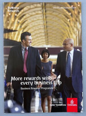 EMIRATES BUSINESS REWARDS AIRLINE BROSCHÜRE 2012 ROUTENKARTE EK UAE DUBAI