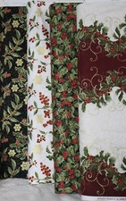 Benartex Fabric Christmas Winter Festive Season Holly Berry choice by yard